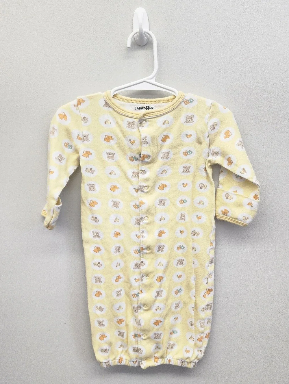Babies “R” Us 0–3M Yellow Woodland Print Gown
